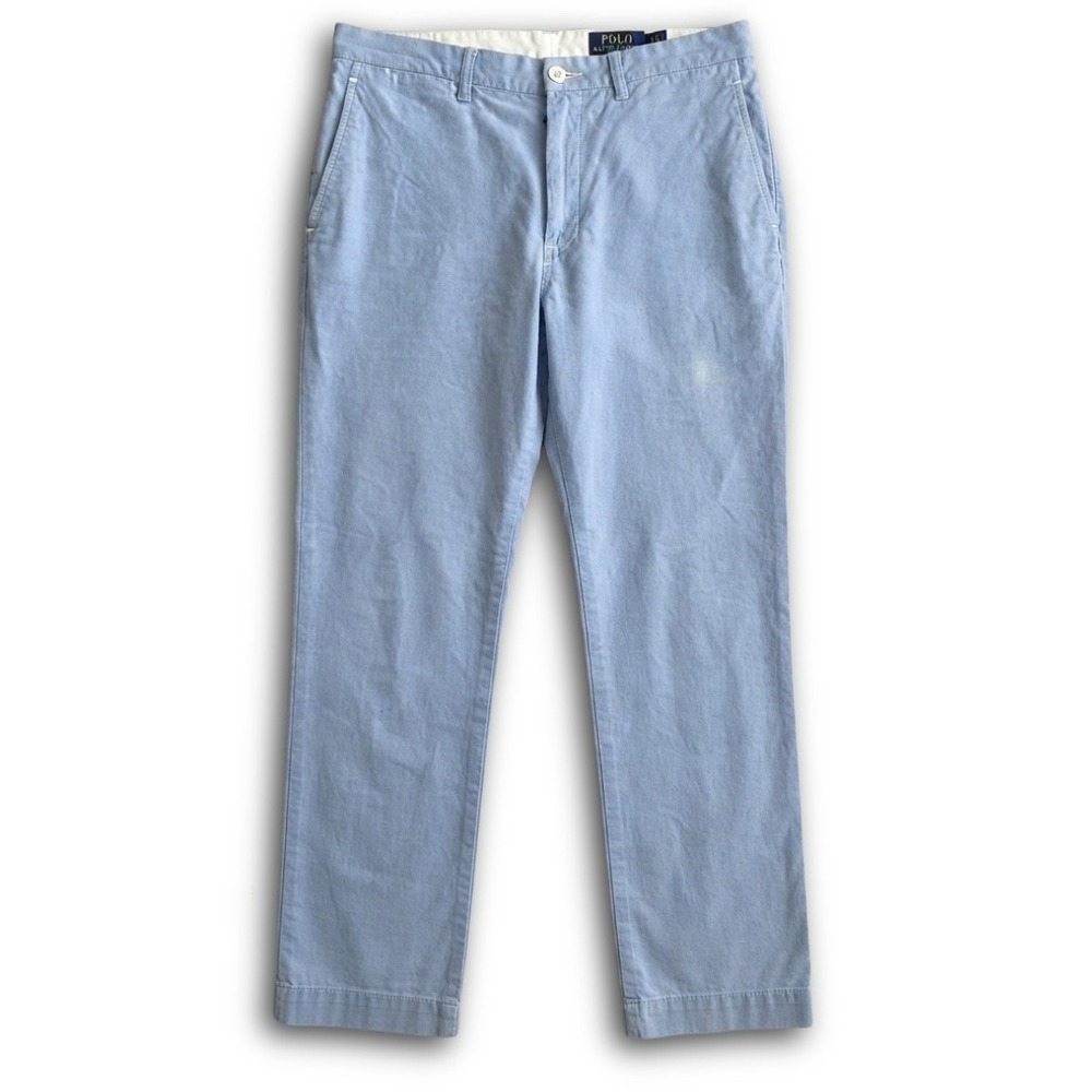 Polo Ralph Lauren Classic Fit Oxford Chino Pants Mens 32x30 Light Blue Cotton